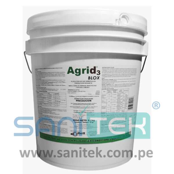 AGRID3 BLOX-COLECALCIFEROL D3-BALDE POR 8.2 KG-RODENTICIDA ORGANICO